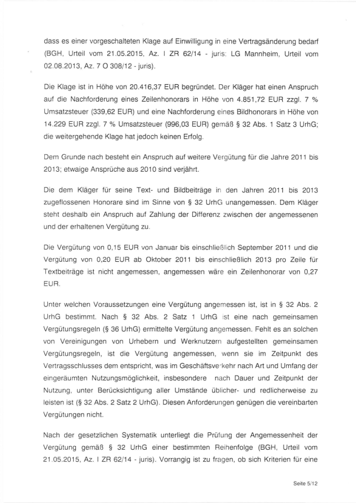 Urteil gegen Wildeshauser Zeitung, Seite 5